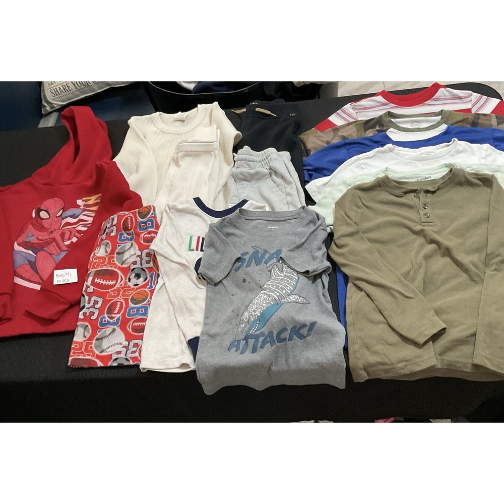 Mixed Brands Outfit Lot Boys 6/7 Spider-Man Harry Potter Shirts Pants 14pc